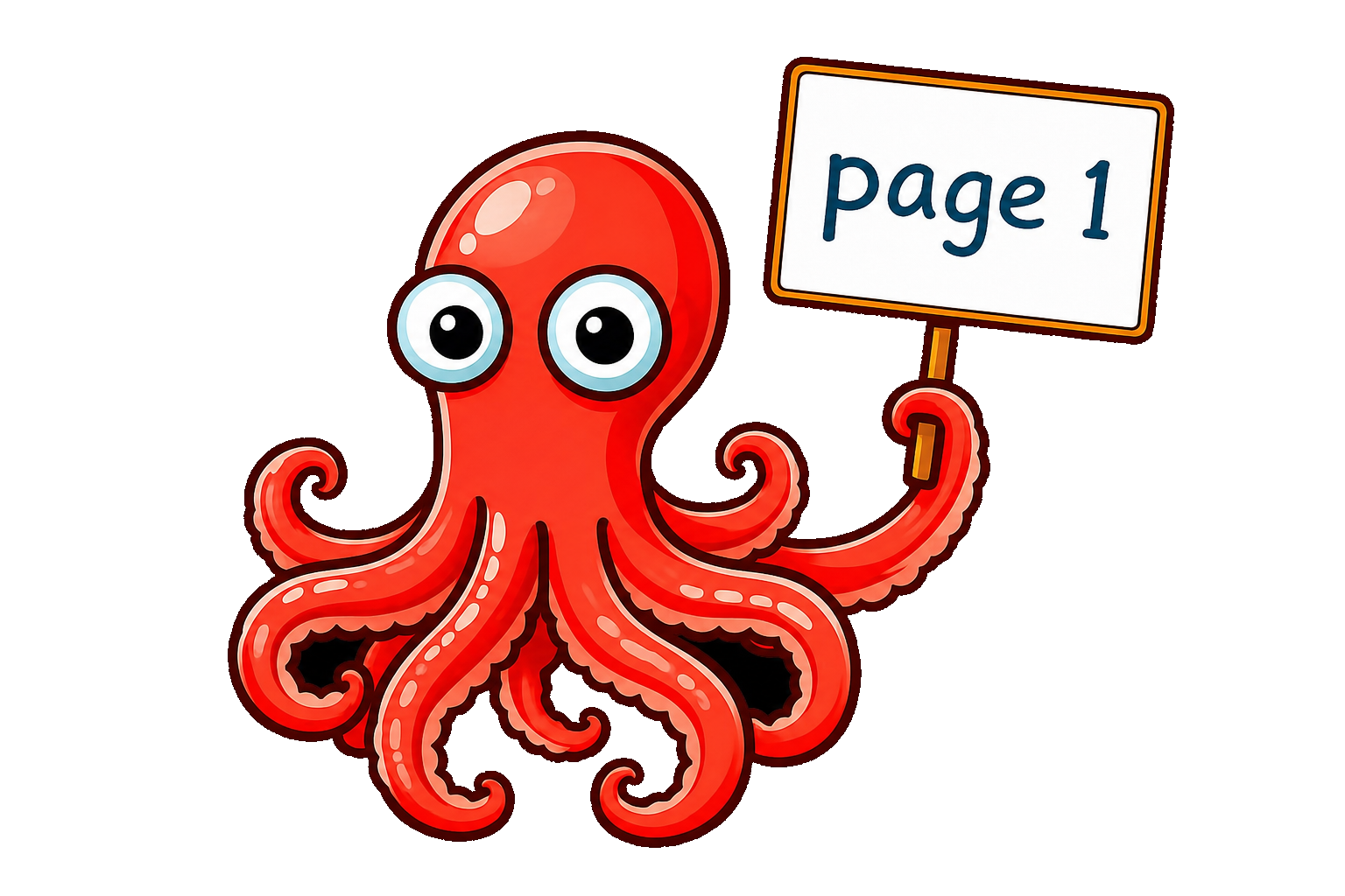 Ufoggie holding sign: page 1